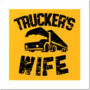 Trucker's wife (black) Posters and Art